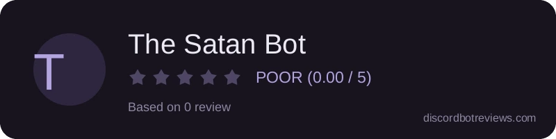Rating banner for The Satan Bot