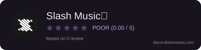 Rating widget preview for Slash Music✨