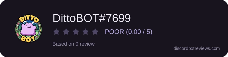 Rating widget preview for DittoBOT#7699