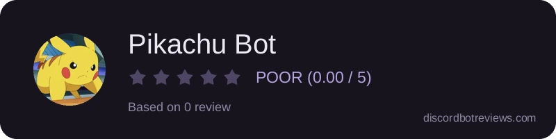 Rating banner for Pikachu Bot