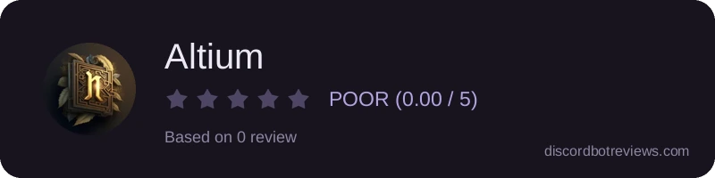 Rating widget preview for Altium