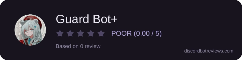 Rating widget preview for Guard Bot+