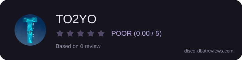 Rating widget preview for TO2YO