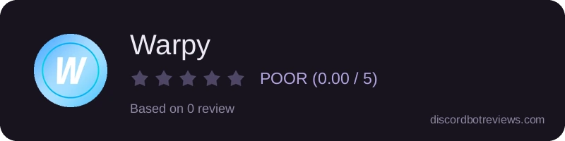 Rating widget preview for Warpy