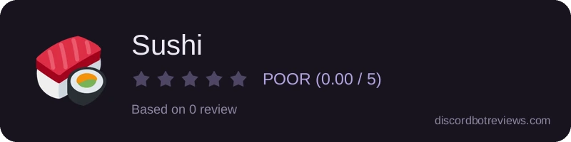 Rating widget preview for Sushi
