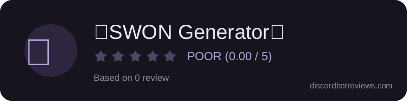 Rating widget preview for 💯SWON Generator💯