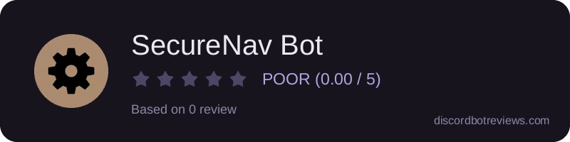 Rating widget preview for SecureNav Bot
