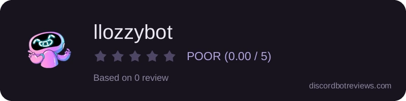 Rating widget preview for llozzybot