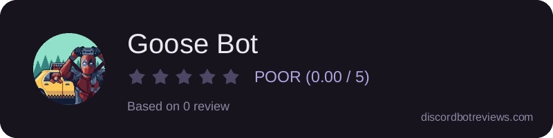 Rating widget preview for Goose Bot