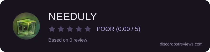 Rating widget preview for NEEDULY
