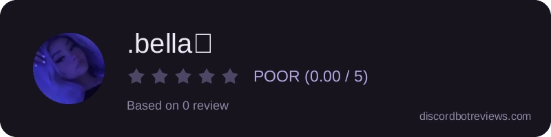 Rating widget preview for .bella🦋