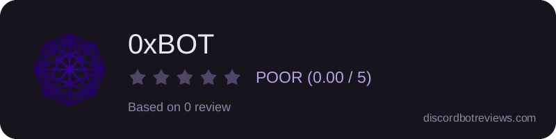 Rating widget preview for 0xBOT