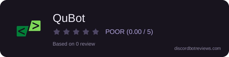 Rating widget preview for QuBot