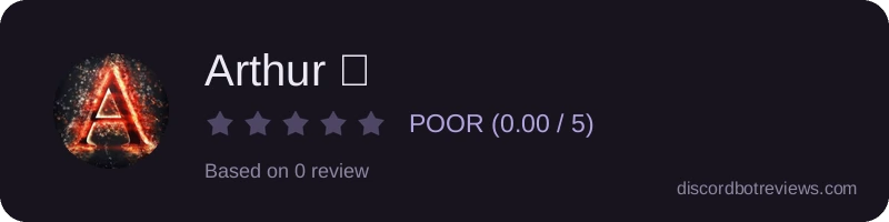 Rating widget preview for Arthur ⚡