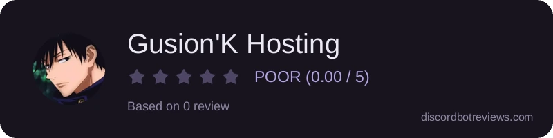 Rating widget preview for Gusion'K Hosting