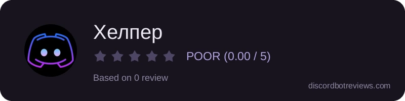 Rating widget preview for Хелпер