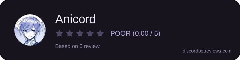 Rating widget preview for Anicord