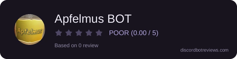 Rating widget preview for Apfelmus BOT