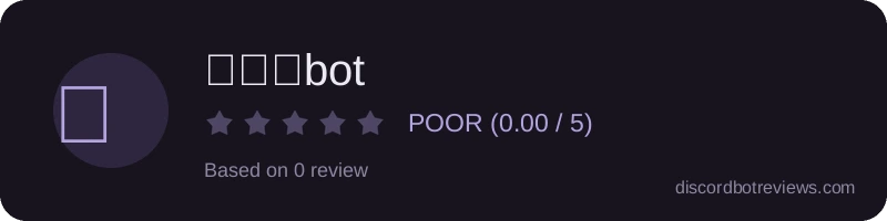 Rating widget preview for ロールbot