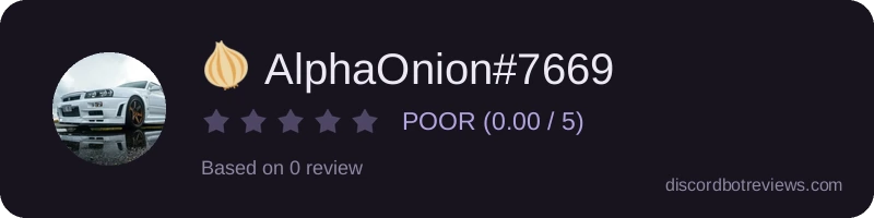 Rating widget preview for 🧅 AlphaOnion#7669