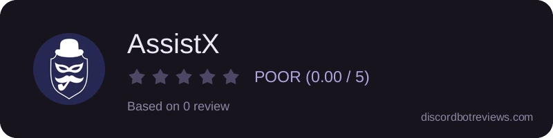 Rating widget preview for AssistX