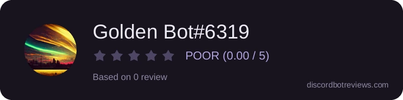 Rating widget preview for Golden Bot#6319