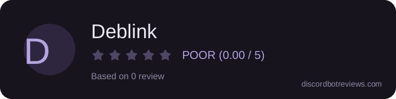 Rating widget preview for Deblink