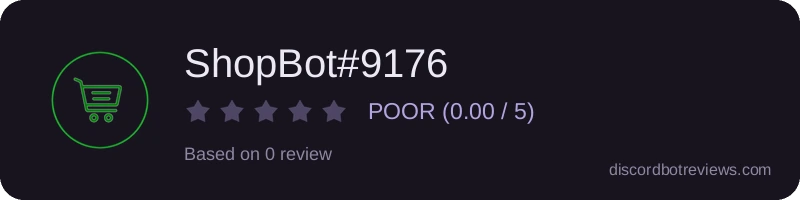 Rating widget preview for ShopBot#9176