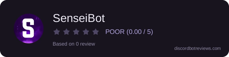 Rating widget preview for SenseiBot