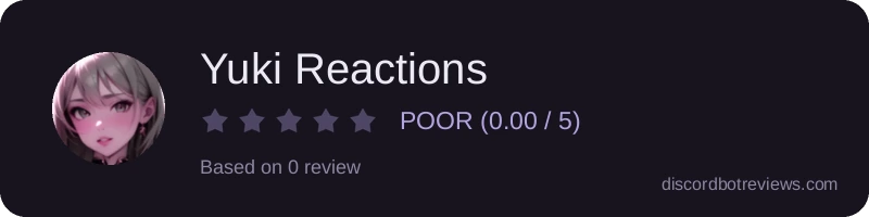Rating widget preview for Yuki Reactions