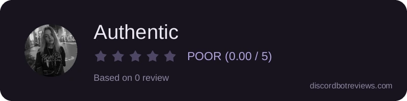 Rating widget preview for Authentic