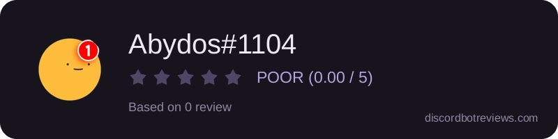 Rating widget preview for Abydos#1104