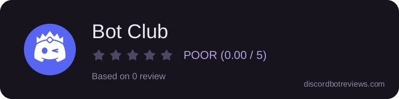 Rating widget preview for Bot Club