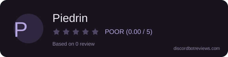 Rating banner for Piedrin 