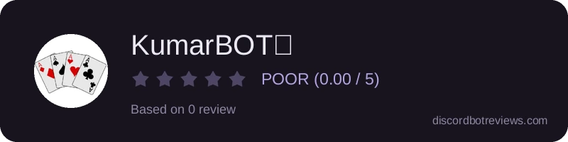 Rating widget preview for KumarBOT💸