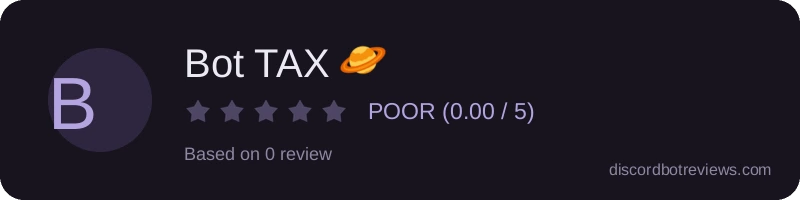 Rating widget preview for Bot TAX 🪐