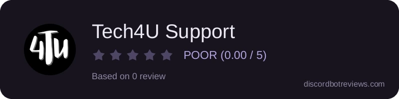 Rating widget preview for Tech4U Support