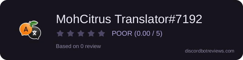 Rating widget preview for MohCitrus Translator#7192