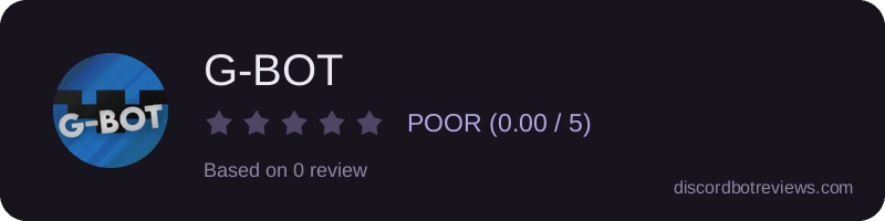 Rating widget preview for G-BOT