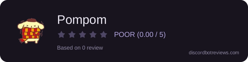 Rating widget preview for Pompom