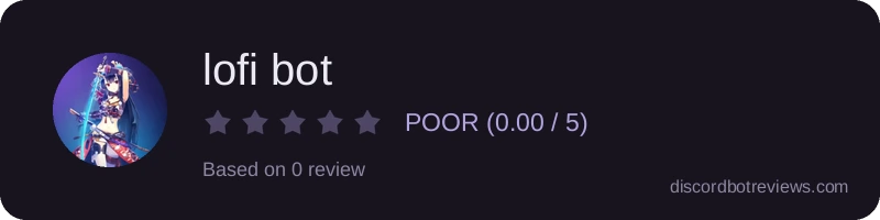 Rating widget preview for lofi bot