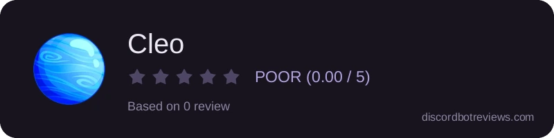 Rating widget preview for Cleo
