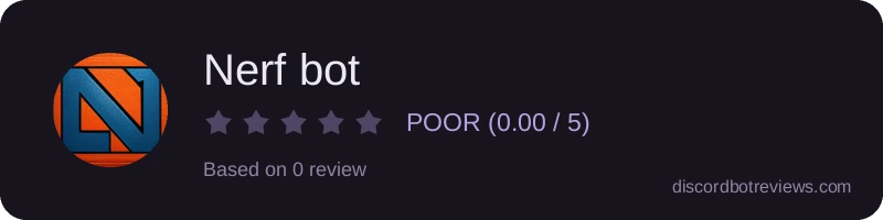Rating widget preview for Nerf bot