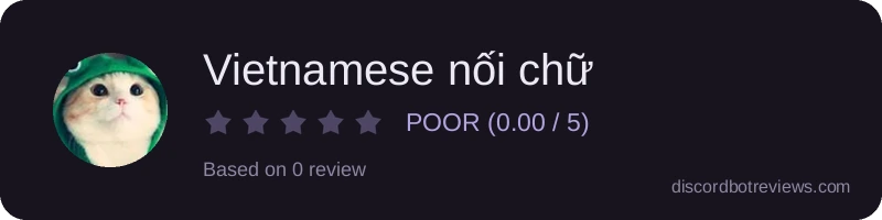Rating widget preview for Vietnamese nối chữ