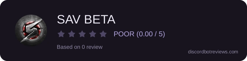 Rating widget preview for SAV BETA