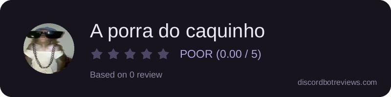 Rating widget preview for A porra do caquinho