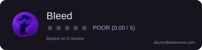 Rating widget preview for Bleed
