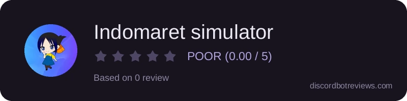 Rating widget preview for Indomaret simulator