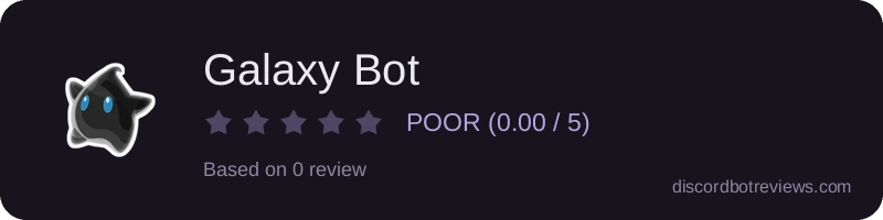 Rating widget preview for Galaxy Bot
