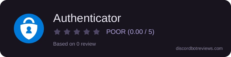 Rating widget preview for Authenticator